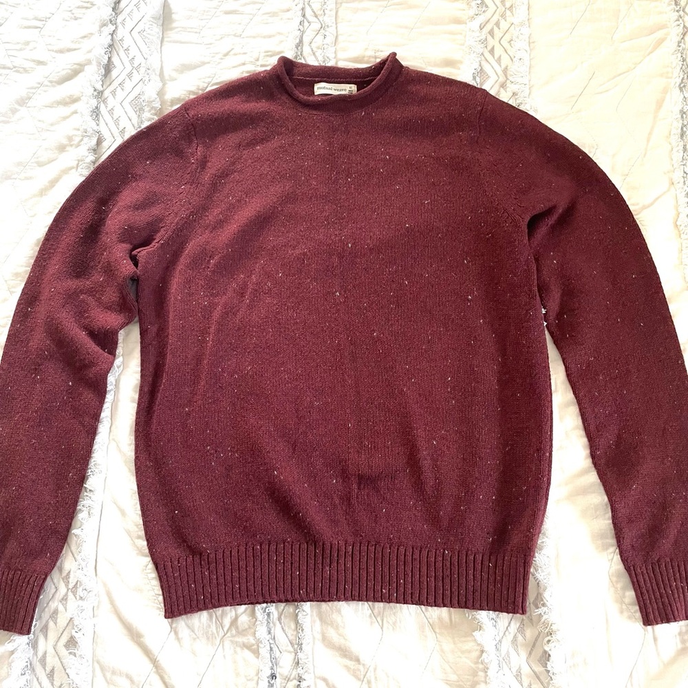Men’s Mutual Weave burgundy pullover sweater. XLT, Classic style, EUC